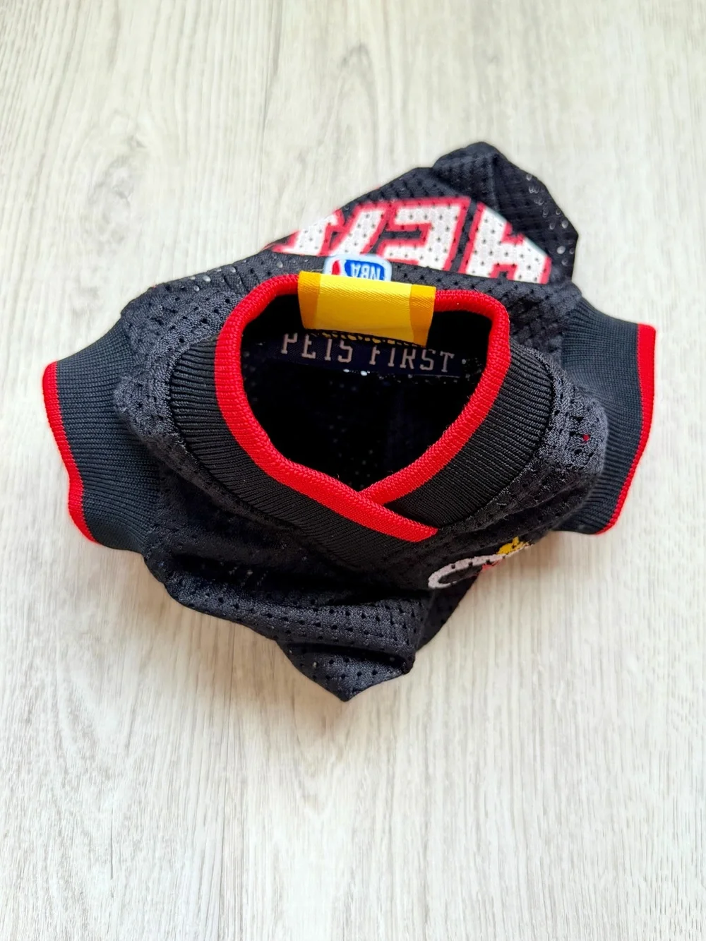 NBA Miami Heat - Black and Red Pet/Small Dog Basketball Jersey - size XS